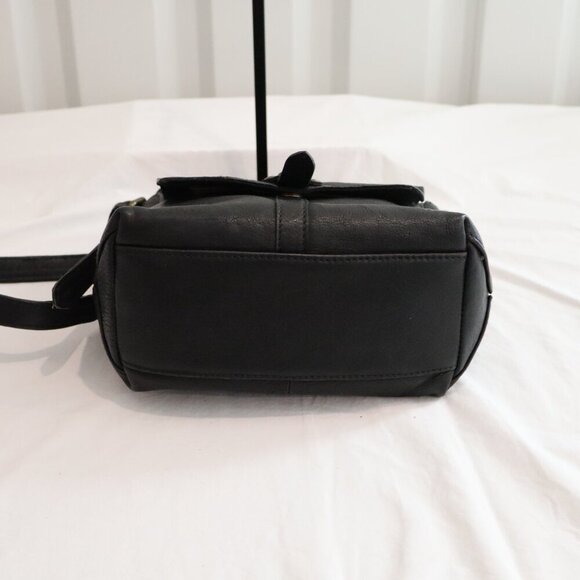 Frye Women's Ayla Leather Black Crossbody Bag Long Strap Outer Pocket EUC - Picture 4 of 14